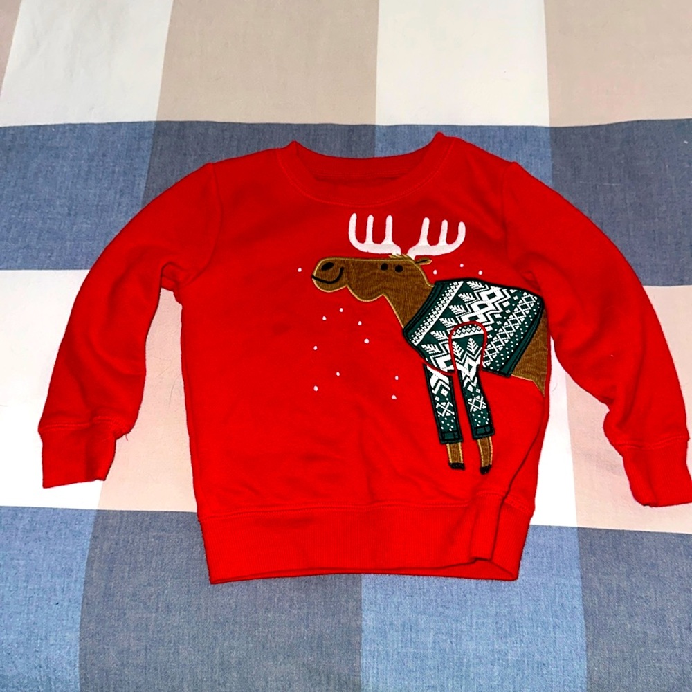 Jumping Beans Softest Fleece Brand Christmas Sweatshirt Red Size 18 Months